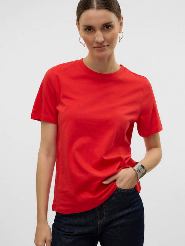 Vero Moda T-shirt rossa Vero Moda da donna Paulina