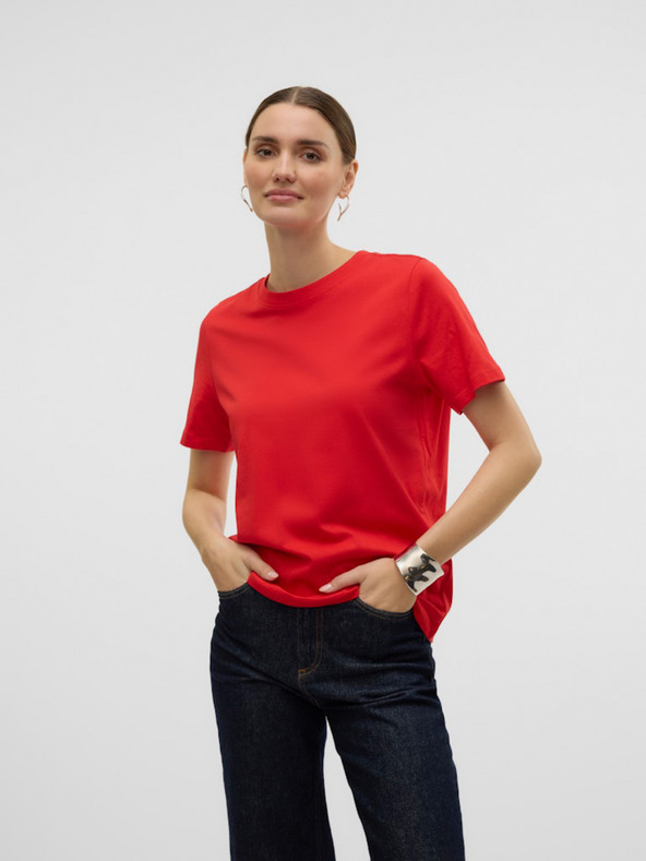 Vero Moda T-shirt rossa Vero Moda da donna Paulina