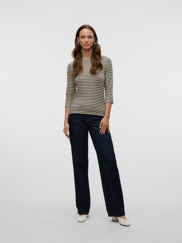 AWARE by VERO MODA Camicia a righe beige da donna AWARE by VERO MODA Fiona