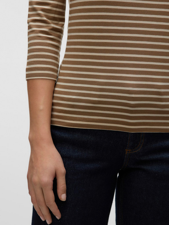 AWARE by VERO MODA Maglietta marrone a righe da donna AWARE by VERO MODA Fiona