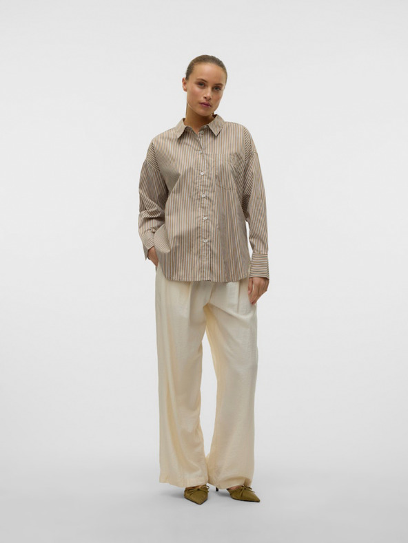 AWARE by VERO MODA Maglietta marrone a righe da donna AWARE by VERO MODA