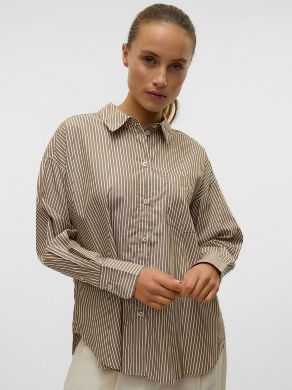 AWARE by VERO MODA Maglietta marrone a righe da donna AWARE by VERO MODA