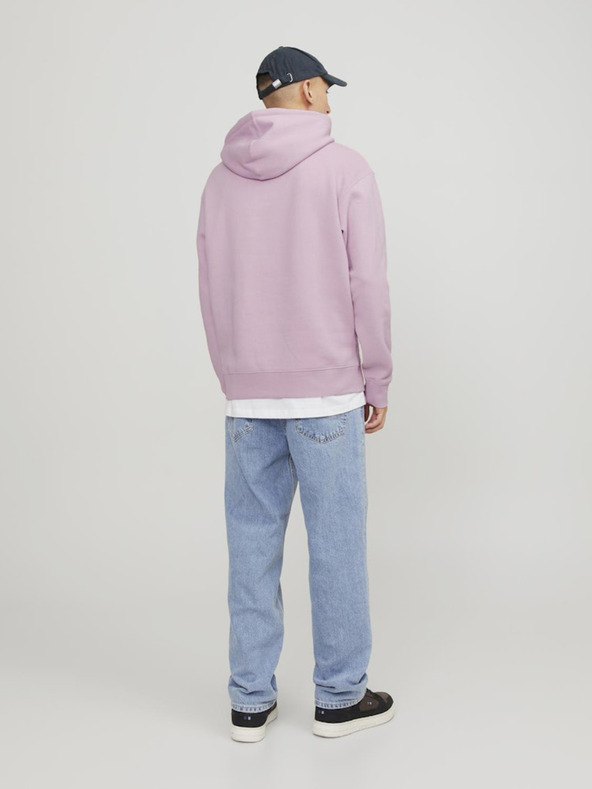 Jack & Jones Felpa con cappuccio Jack & Jones Star rosa chiaro da uomo