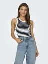 Jacqueline de Yong Top a righe bianche e blu da donna JDY Aya