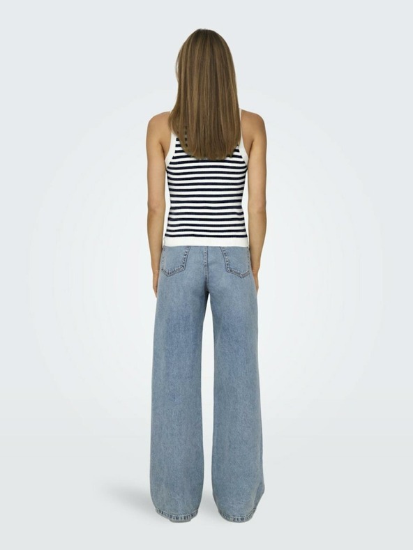 Jacqueline de Yong Top a righe bianche e blu da donna JDY Aya