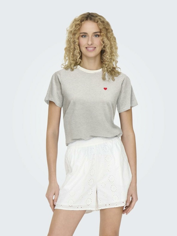 Jacqueline de Yong JDY Pisa camicia da donna a righe bianche e grigie