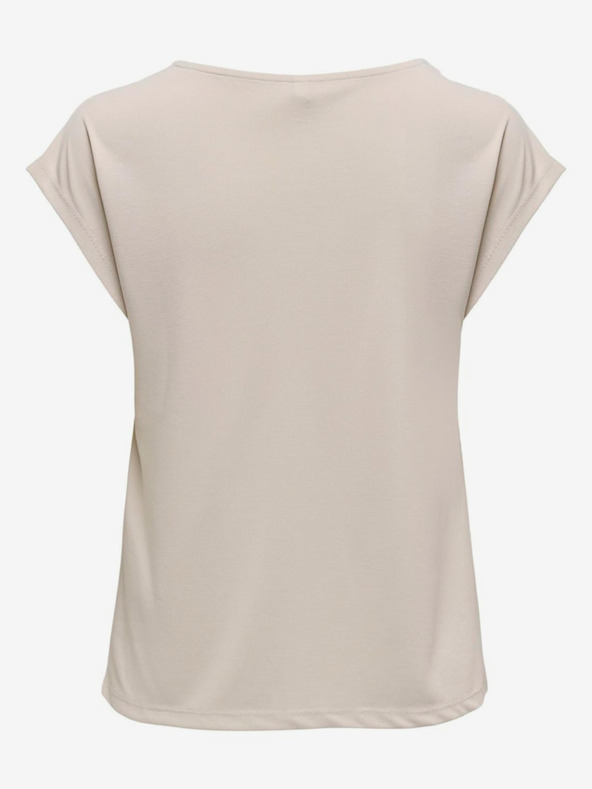 ONLY Maglietta da donna beige SOLO gratis