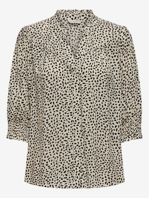 ONLY Camicetta fantasia da donna nera e crema SOLO Raya