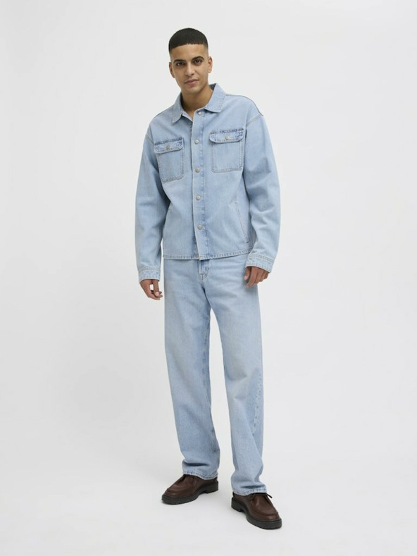 Jack & Jones Giacca camicia in denim blu chiaro da uomo Jack & Jones Hase