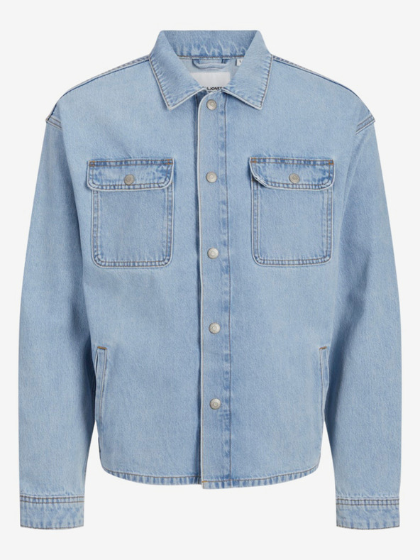Jack & Jones Giacca camicia in denim blu chiaro da uomo Jack & Jones Hase