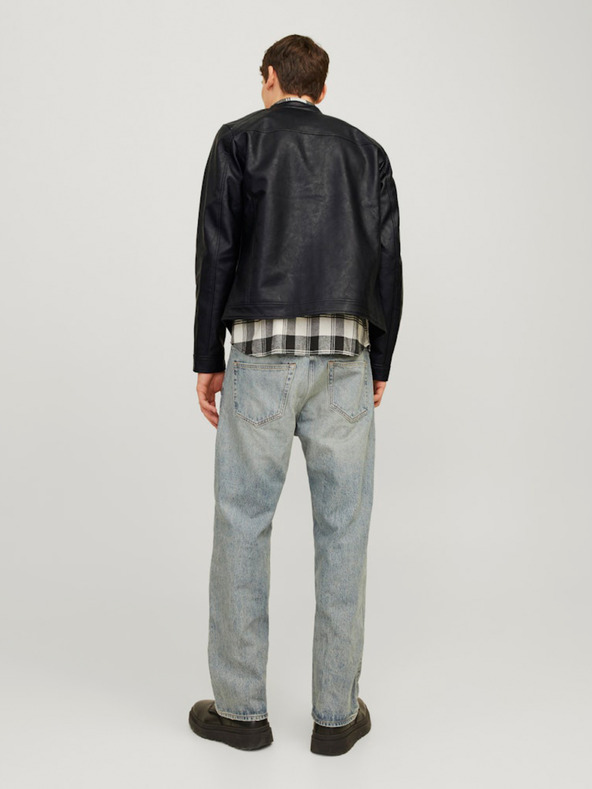Jack & Jones Giacca in pelle Jack & Jones Dylan nera da uomo