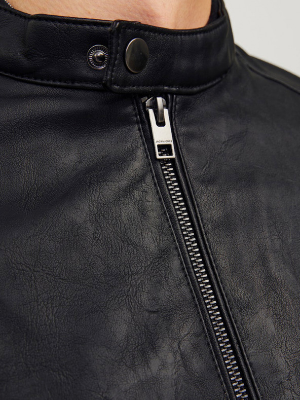 Jack & Jones Giacca in pelle Jack & Jones Dylan nera da uomo