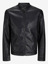 Jack & Jones Giacca in pelle Jack & Jones Dylan nera da uomo
