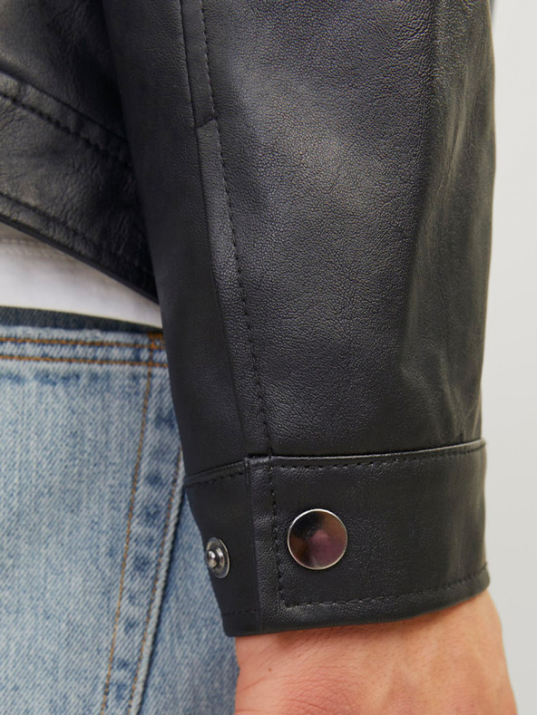 Jack & Jones Giacca in pelle Jack & Jones Dylan nera da uomo