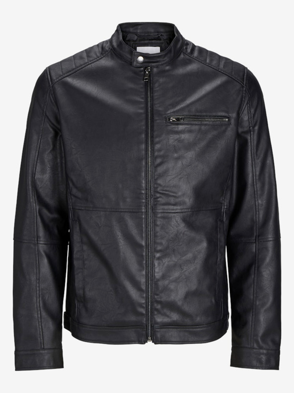 Jack & Jones Giacca in pelle Jack & Jones Dylan nera da uomo