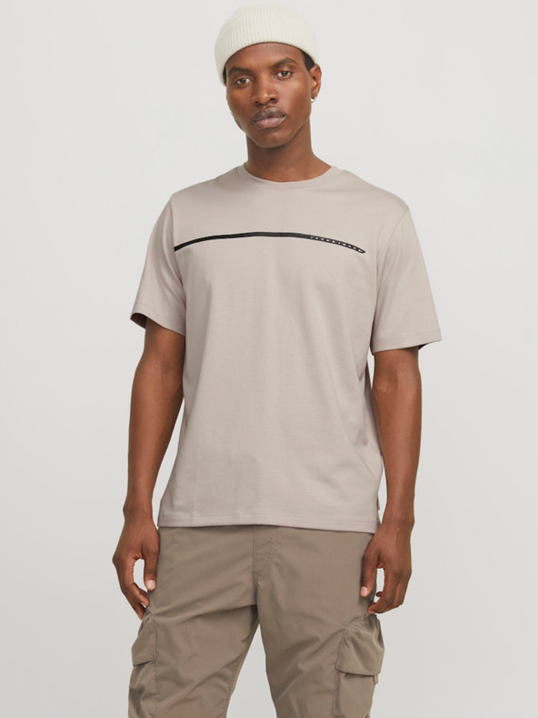 Jack & Jones Maglietta Jack & Jones Fusion Beige Uomo