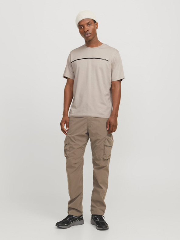 Jack & Jones Maglietta Jack & Jones Fusion Beige Uomo