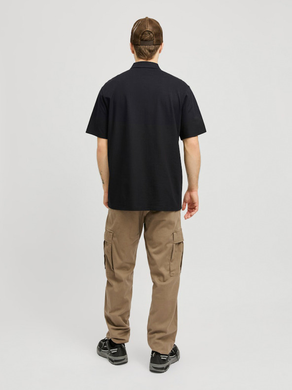 Jack & Jones Polo nera da uomo Jack & Jones Fusion