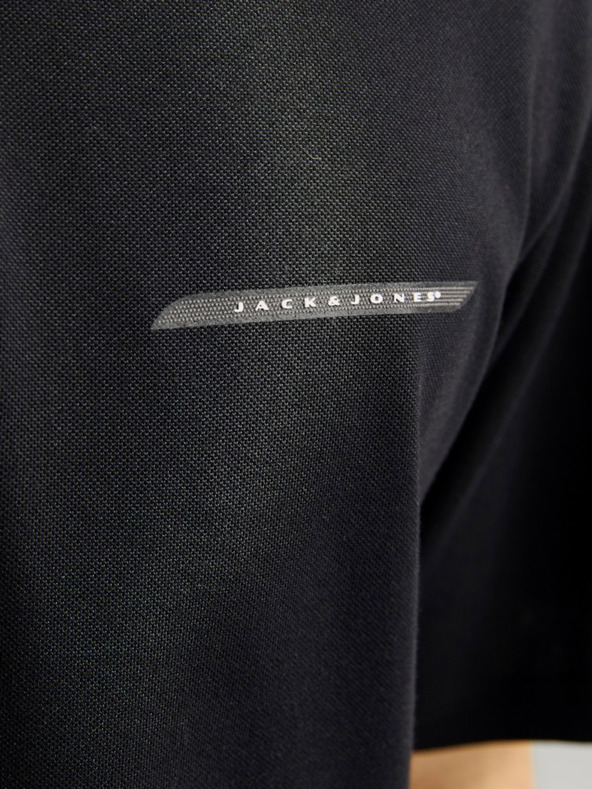 Jack & Jones Polo nera da uomo Jack & Jones Fusion