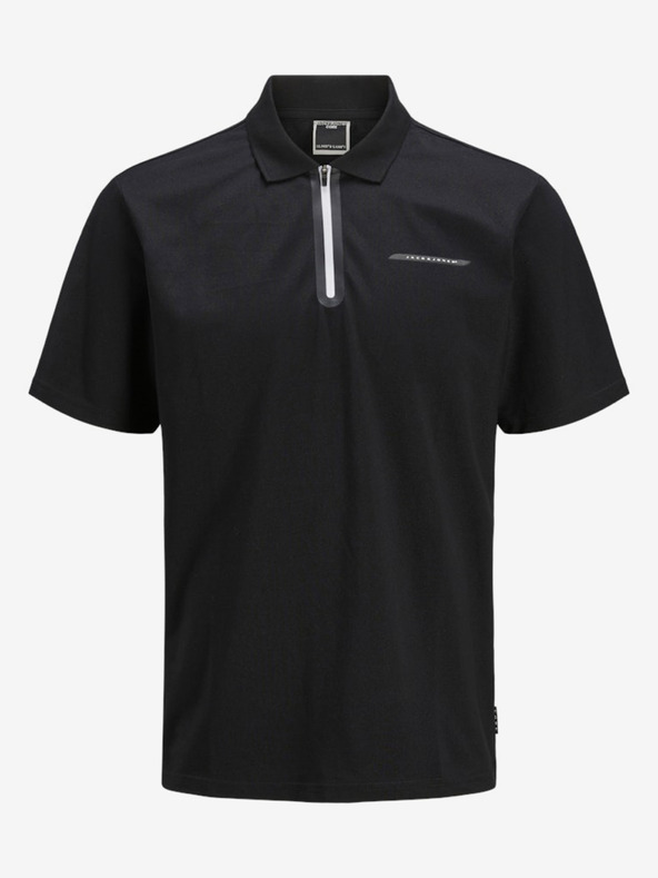 Jack & Jones Polo nera da uomo Jack & Jones Fusion