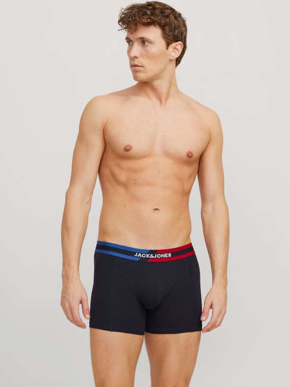 Jack & Jones Set di tre boxer da uomo Jack & Jones in blu, grigio e nero