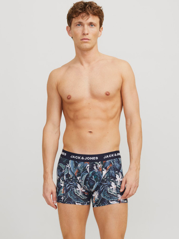 Jack & Jones Set di tre boxer da uomo Jack & Jones in blu, verde e nero