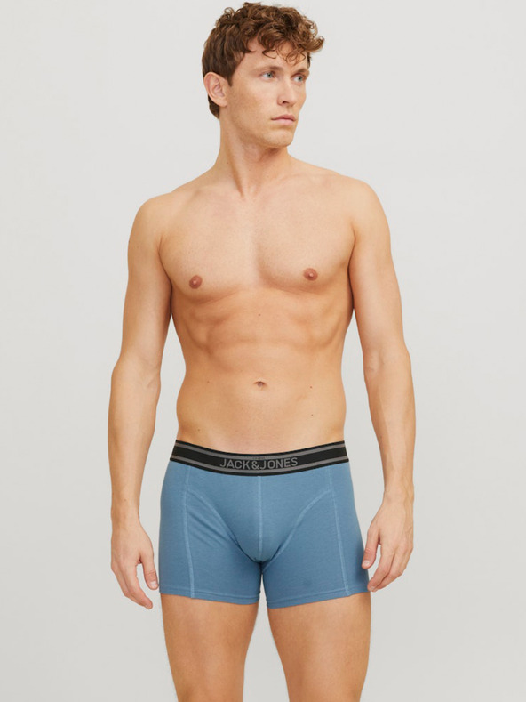 Jack & Jones Set di tre boxer da uomo Jack & Jones in nero e blu