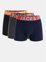 Jack & Jones Set di tre boxer Jack & Jones in nero, blu e grigio