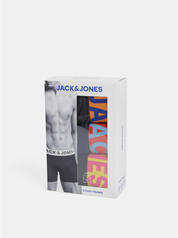 Jack & Jones Set di tre boxer Jack & Jones in nero, blu e grigio