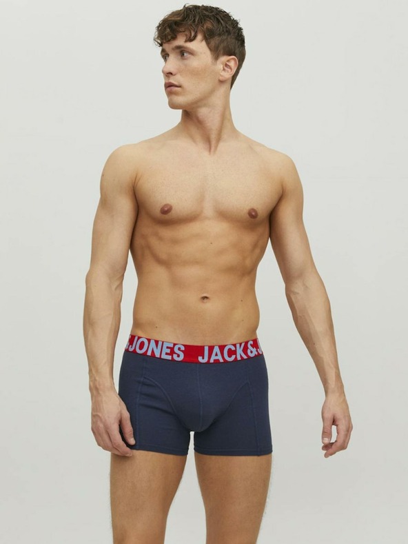 Jack & Jones Set di tre boxer Jack & Jones in nero, blu e grigio