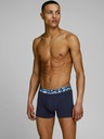 Jack & Jones Set di tre boxer in nero e blu navy con stampa Jack & Jones