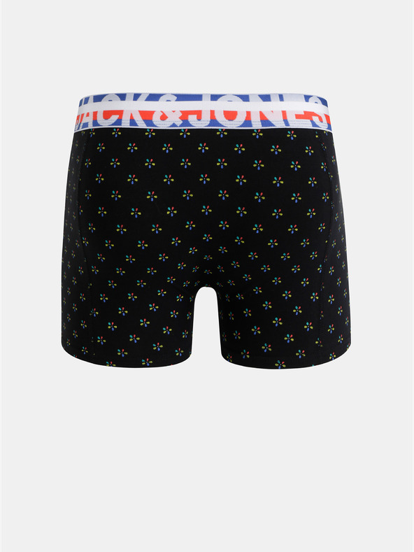 Jack & Jones Set di tre boxer in nero e blu navy con stampa Jack & Jones