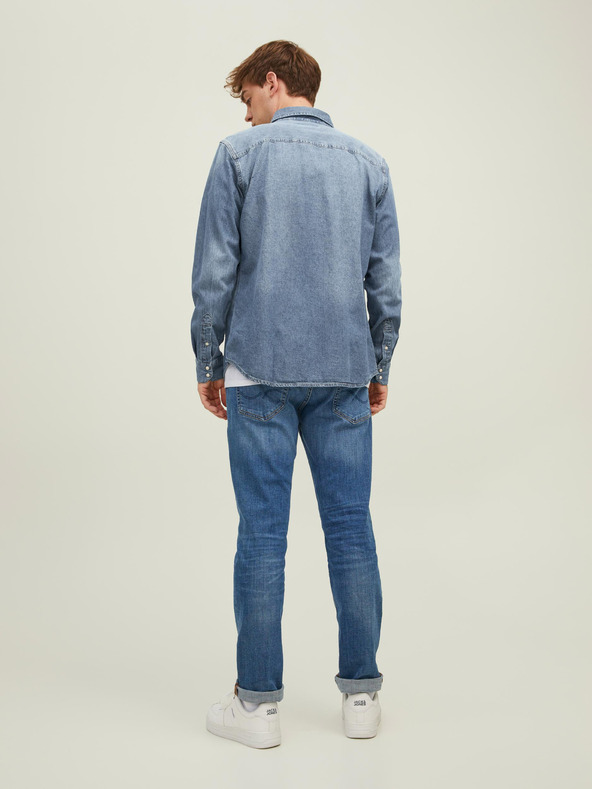 Jack & Jones Camicia blu da uomo in denim slim fit Jack & Jones Heridan