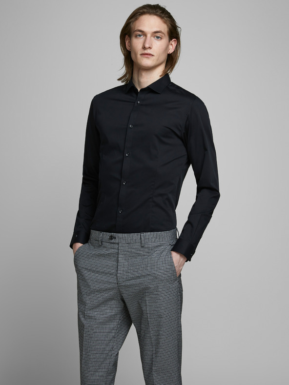 Jack & Jones Camicia nera slim fit Jack & Jones Parma