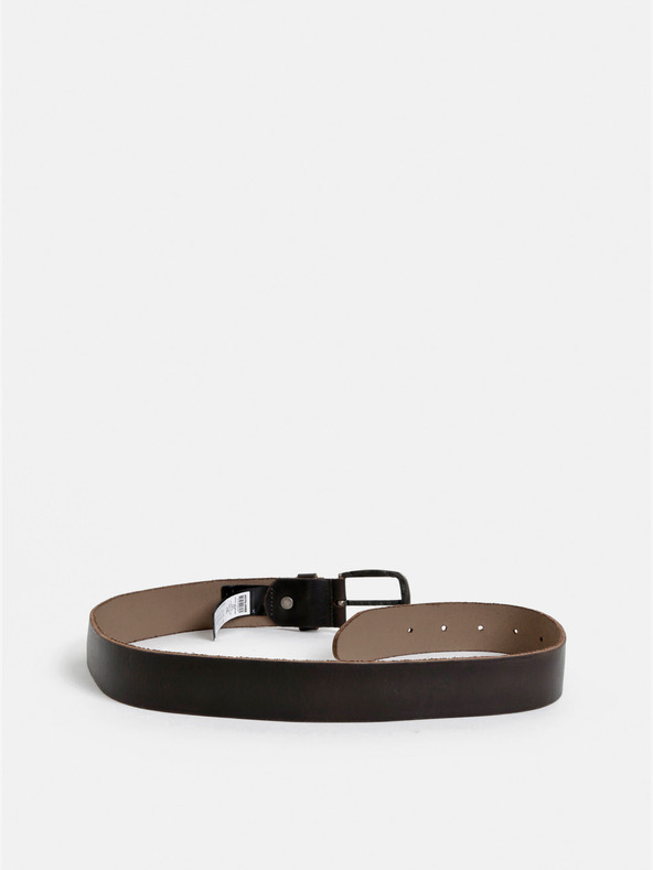 Jack & Jones Cintura in pelle marrone scuro Jack & Jones Paul