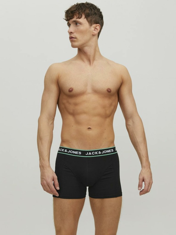 Jack & Jones Set di tre boxer Jack & Jones Flower in blu e nero