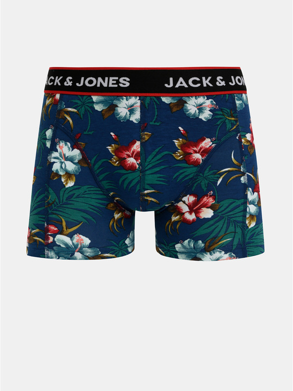 Jack & Jones Set di tre boxer Jack & Jones Flower in blu e nero