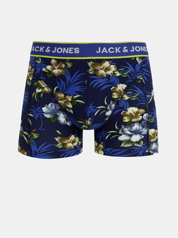 Jack & Jones Set di tre boxer Jack & Jones Flower in blu e nero