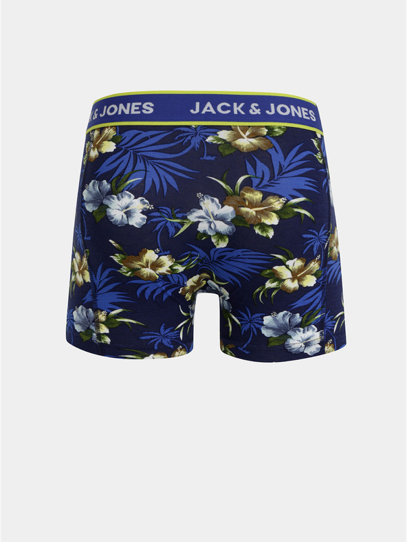 Jack & Jones Set di tre boxer Jack & Jones Flower in blu e nero