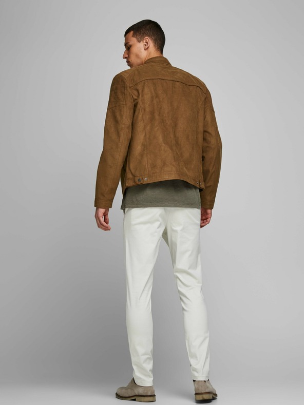 Jack & Jones Giacca marrone in pelle scamosciata Jack & Jones Rocky