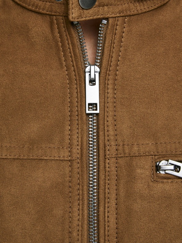 Jack & Jones Giacca marrone in pelle scamosciata Jack & Jones Rocky