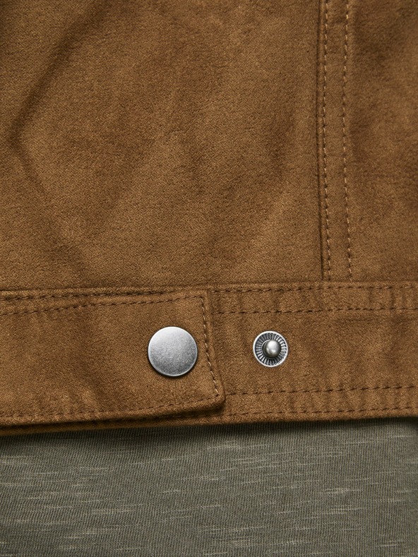 Jack & Jones Giacca marrone in pelle scamosciata Jack & Jones Rocky