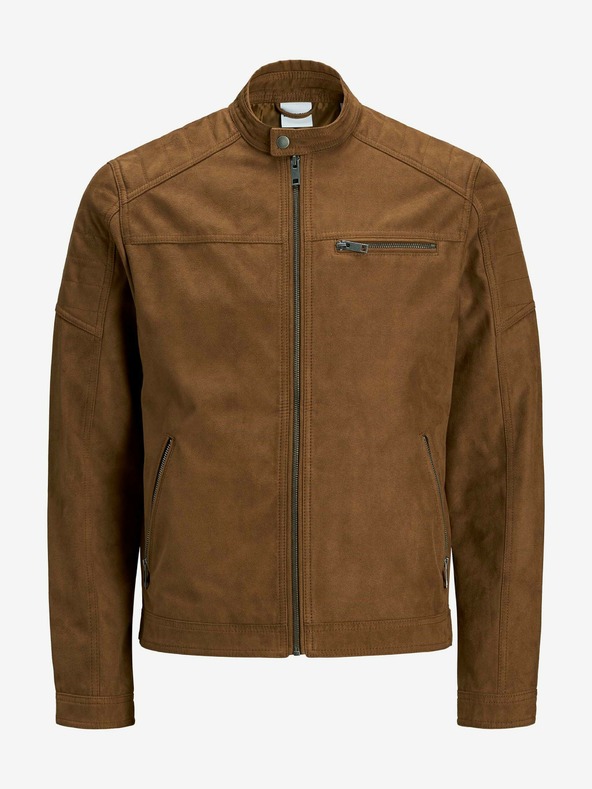 Jack & Jones Giacca marrone in pelle scamosciata Jack & Jones Rocky