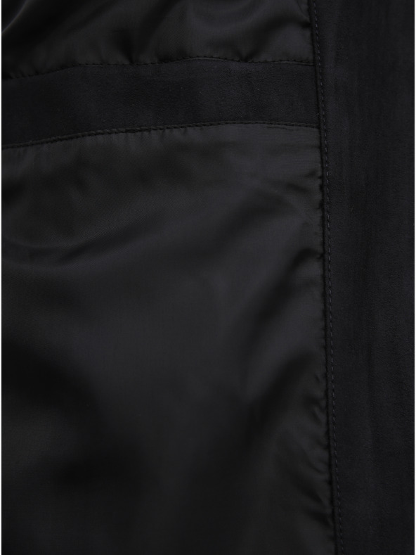 Jack & Jones Giacca nera in pelle scamosciata Jack & Jones Rocky