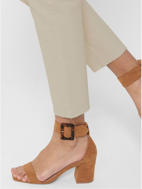 ONLY Jeans cropped straight fit da donna beige ONLY Emily