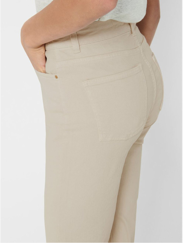 ONLY Jeans cropped straight fit da donna beige ONLY Emily