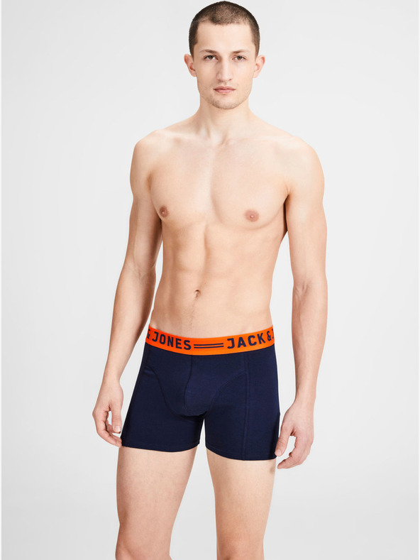 Jack & Jones Set di tre boxer Jack & Jones Lichfield da uomo in bordeaux, blu e grigio