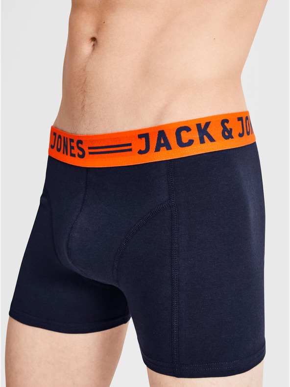 Jack & Jones Set di tre boxer Jack & Jones Lichfield da uomo in bordeaux, blu e grigio