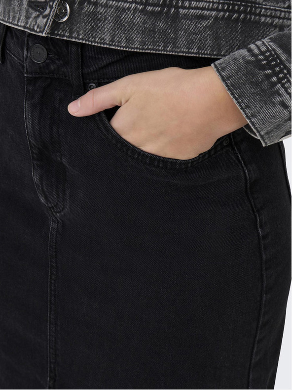 ONLY Gonna midi in denim nera da donna ONLY Bianca