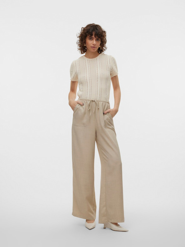 Vero Moda Pantaloni a gamba larga da donna beige Vero Moda